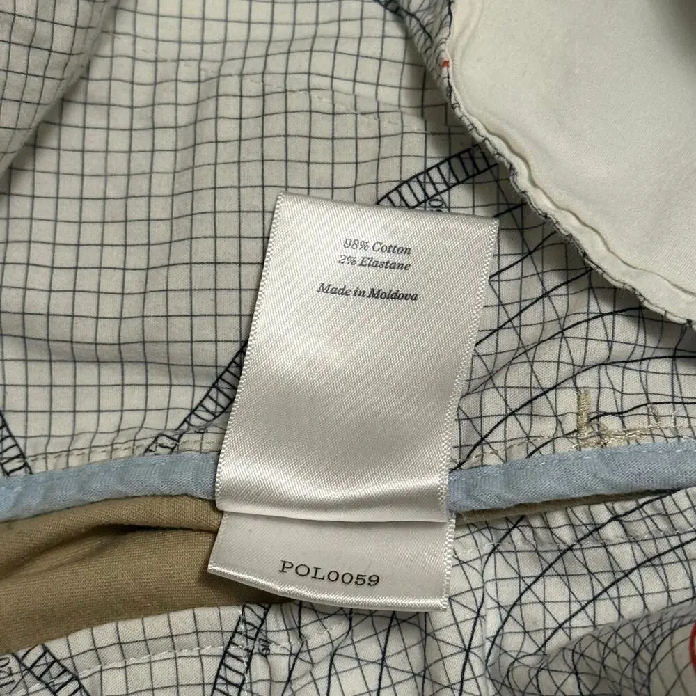 SPOKE Sharps Chino Pants Build B Khaki Tan Basics Waist 33 (Fits 34” X 34